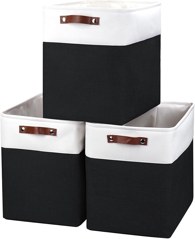 Bagnizer Large Fabric Storage Baskets | 50L Storage Bins, Decorative Linen by Bagnizer