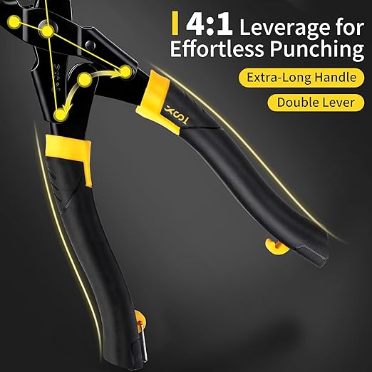 XOOL Upgraded Long Handle Leather Hole Punch Set, Punch Pliers - Image 3