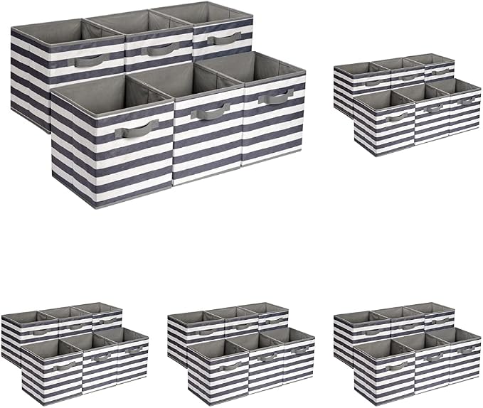 Amazon Basics Collapsible Fabric Storage Bins by AmazonBasics