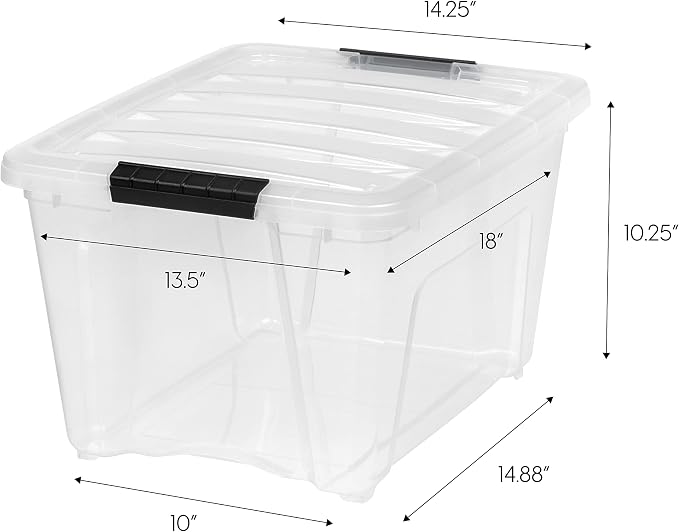 IRIS USA 32 QT Plastic Storage Box - Image 2