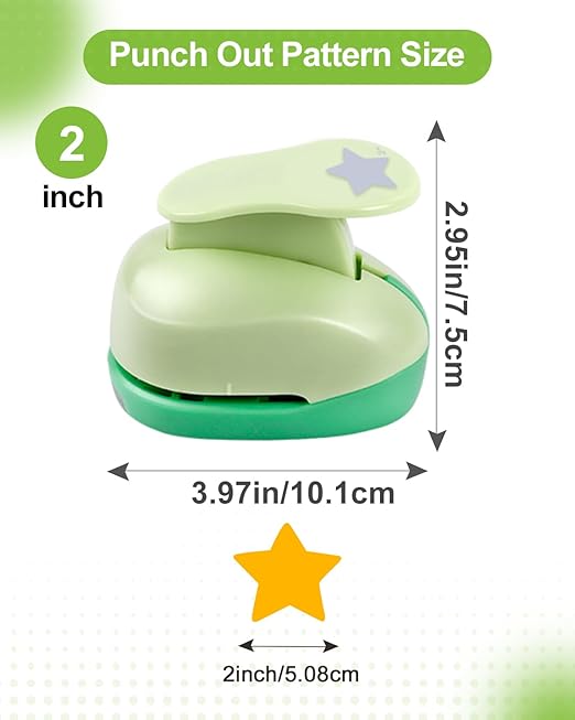 UCEC 2 Inch Star Paper Punch, Handmade Scrapbook Paper Puncher, Star Hole Punch - Image 5