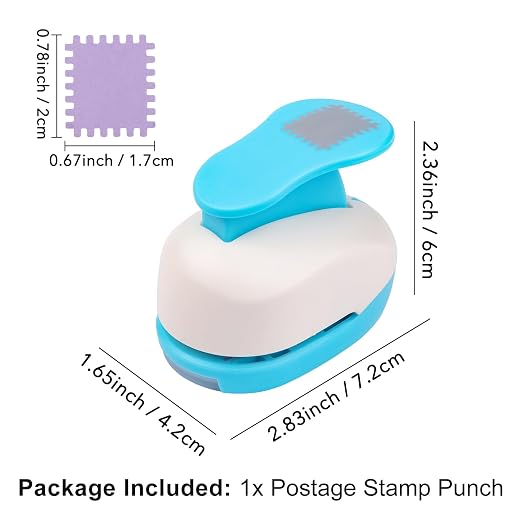 BAOFALI Stamp Puncher 0.8x0.7 inch Stamp Punch Rectangular Postage Stamp Punch - Image 2
