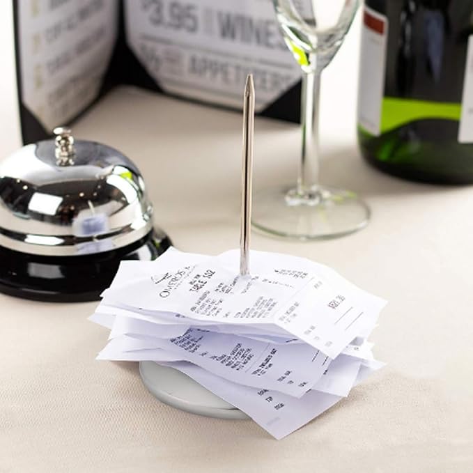 Restaurant Receipt Holder Organizer, Stainless Steel Check Spindle Ticket Spike - Image 4