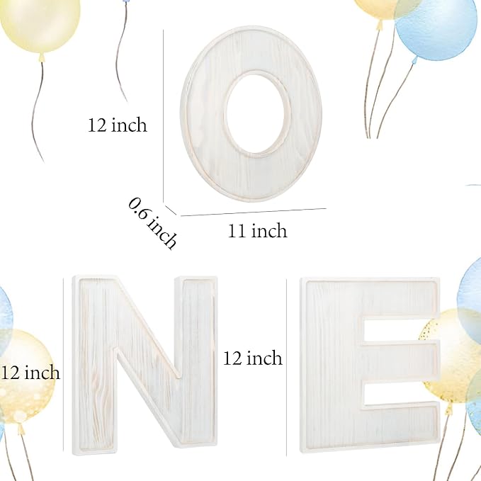 3pcs The Letters ONE Wooden Charcuterie Board, 12 Inch Larger 1st Birthday Food - Image 2