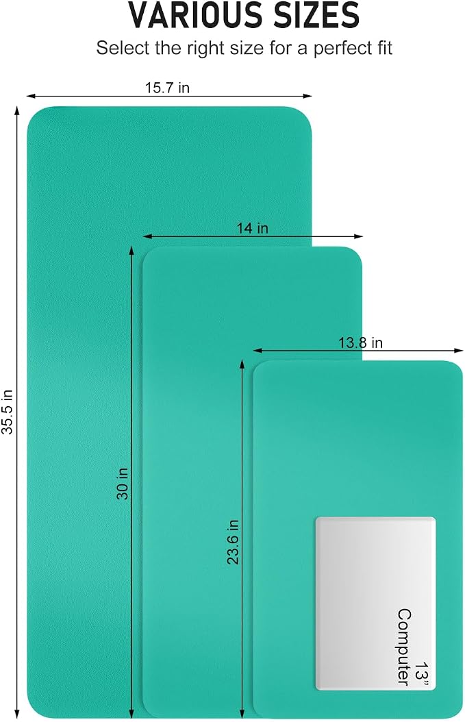 Desk Pad, 23.6" x 13.8" PU Leather Non-Slip Desk Mat Large Mouse Pad - Image 6