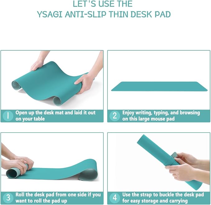 YSAGi Non-Slip Leather Desk Pad L Size, Waterproof Laptop Computer Desk - Image 7