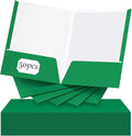 Jutom 50 Pcs 2 Pocket Glossy Paper Folders Glossy Paper Laminated Portfolios by Jutom