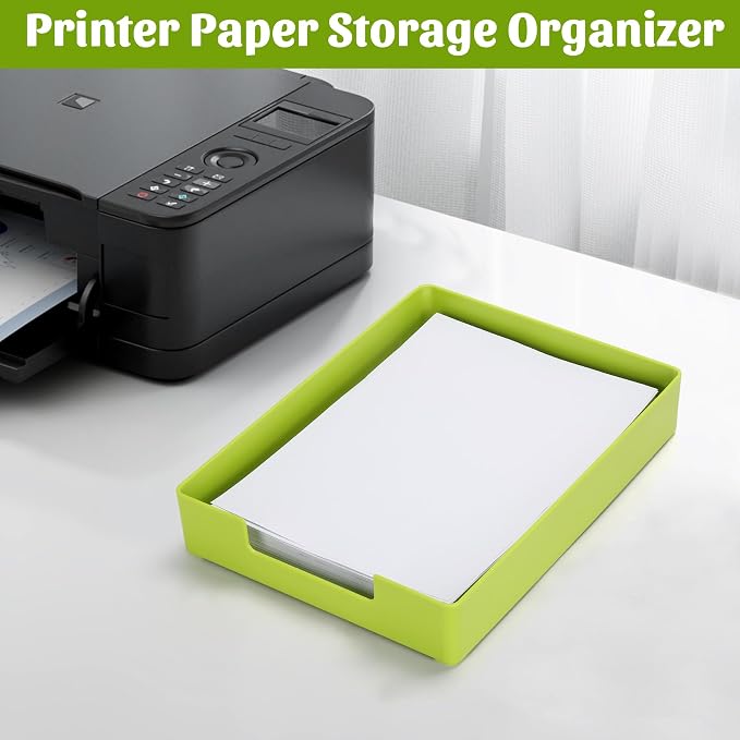 Letter-Size Tray Desk Letter Tray Paper Tray, Sturdy Heavy-Duty Plastic Printer - Image 3