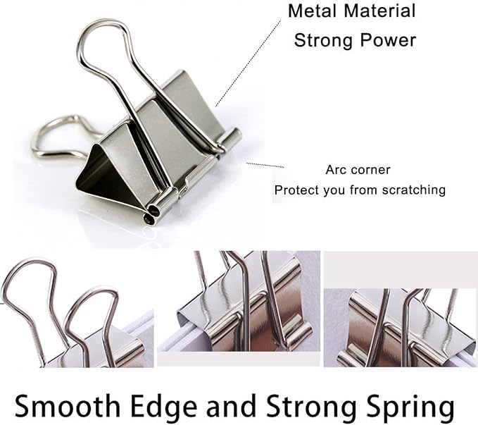 Extra Large Binder Clips 2 Inch, Big Paper Clamps - Image 2
