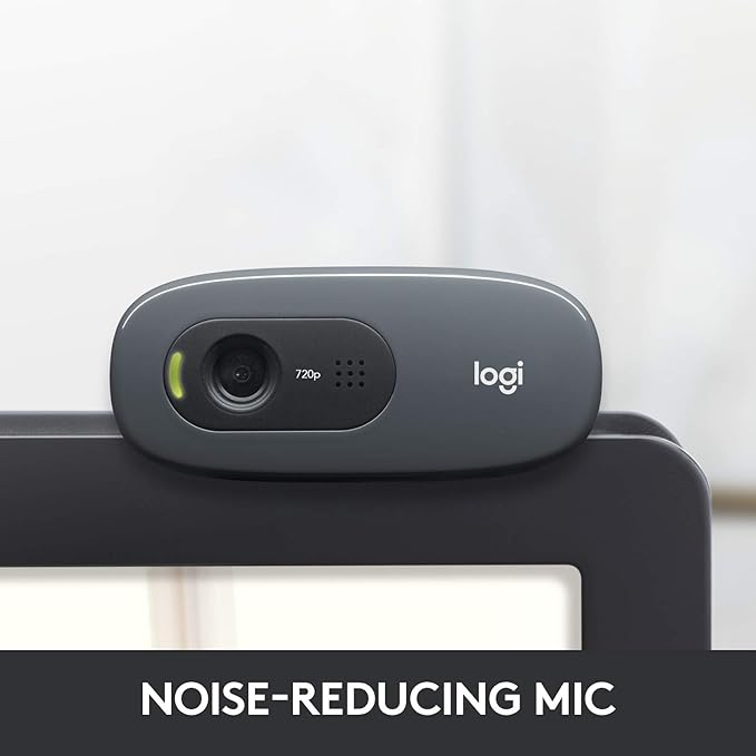 Logitech C270 Webcam, Widescreen Video Calling, Light Correction, - Image 3