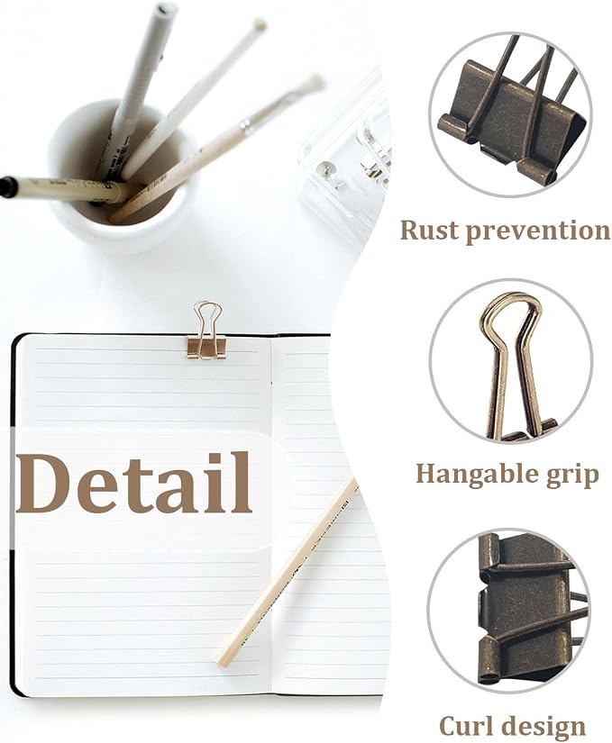 Assorted Binder Clips 0.75/1/1.25in 25-Pack - Image 2