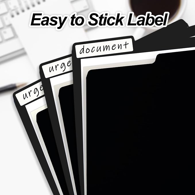 VZCPYTPM 100 Packs Black File Folder, Manilla File Folders Letter Size - Image 7