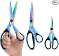 Scissors All Purpose, Sharp Titanium Blades Shears, Rubber Comfort Grip Handle by AILILE