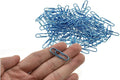 HAHIYO Paper Clips Large 1.3 inches Length Blue Paperclips Vinyl Coated Prevent by HAHIYO