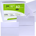 500 Pcs Bulk A2 Invitation Envelopes in White Peel & Press Self Seal 4 3/8 x 5 by Winlyn