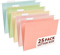 25-Pack Pastel Hanging File Folders, Letter Size by Jowaia