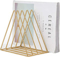 QPEY Triangle File Holder, 5 Slot Metal Vinyl Record Stand Holder Magazine by QPEY