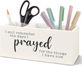 SNNDER Christian Pen Holder for Desk, Motivational Desk Decor Wooden Pen Pencil by Unknown