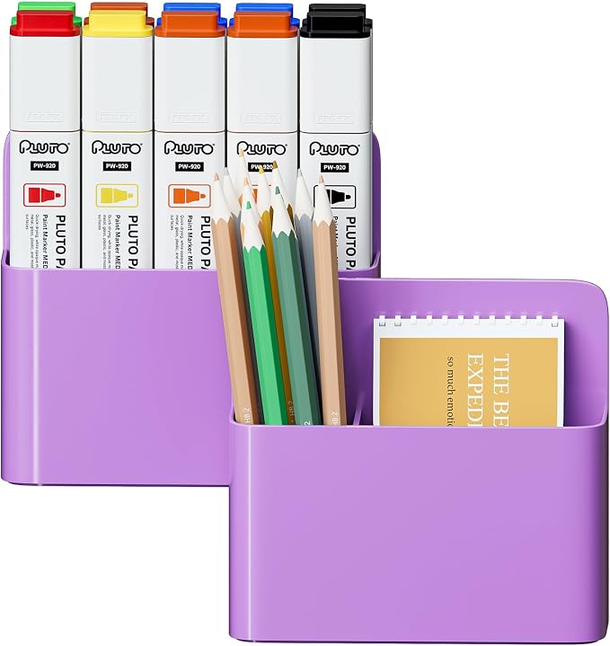 Mabrasse 2p Magnetic Dry Erase Marker Holder, Pen and Eraser Holder by Marbrasse