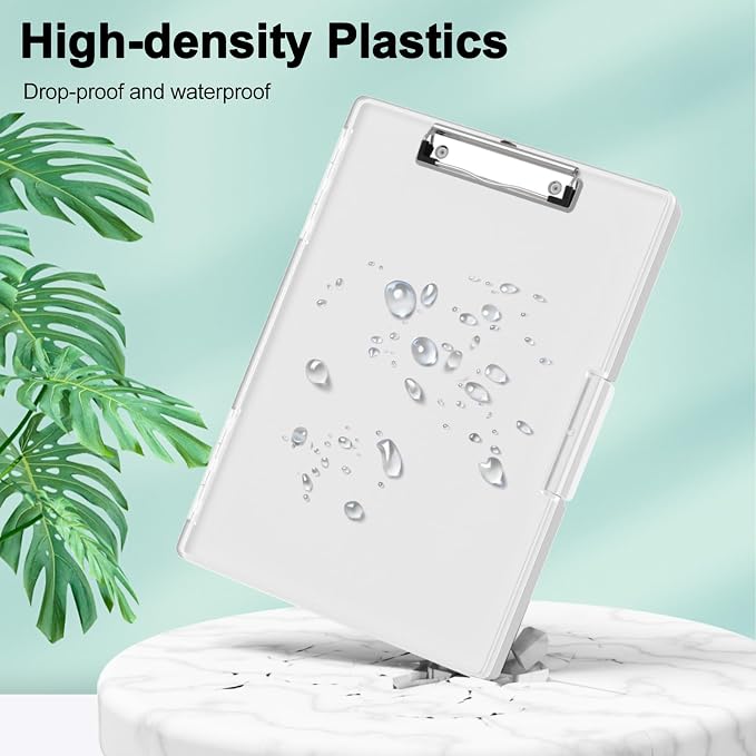 Piasoenc Clipboard with Storage, 8.5 x 11 Clip Boards with 2 Storage, Folio & - Image 5