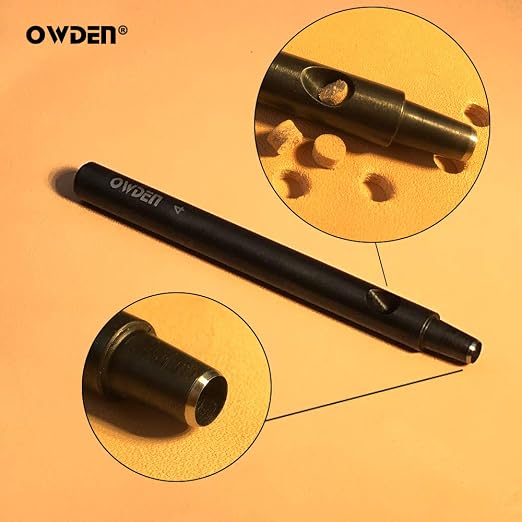 OWDEN Professional 6Pcs. Leather Hollow Punch Set. Size: 1.0-5.0mm - Image 3