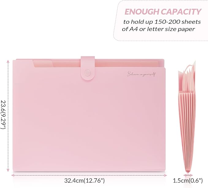 SKYDUE Expanding File Folder, Accordion File Organizer - Image 5