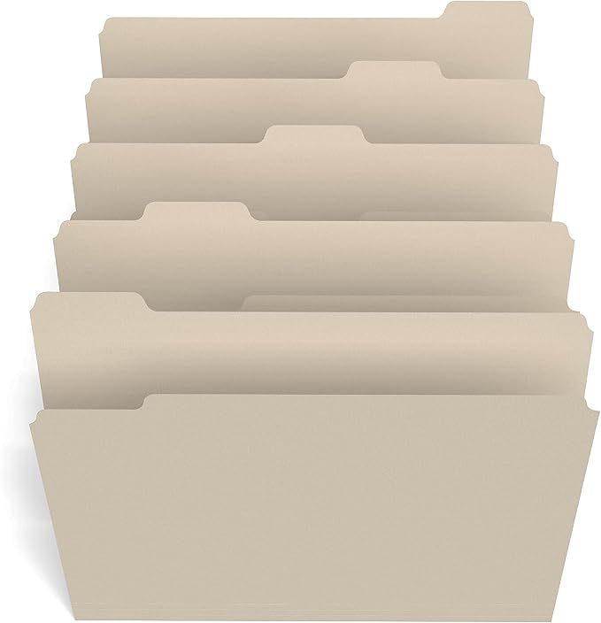 Staples File Folders, Letter Size, 1/5‑Cut Tabs, Durable Paper Stock, 200/Carton - Image 3