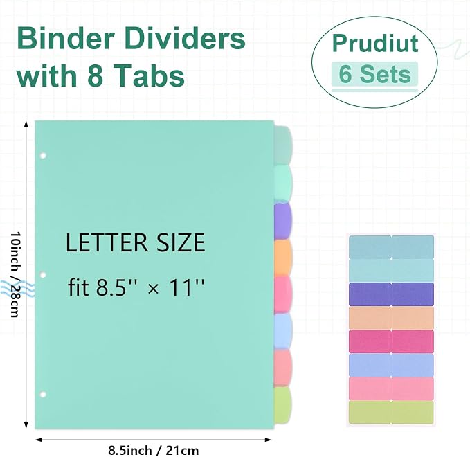 6 Sets of 48Pcs Binder Dividers - Image 2