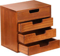4 Drawer Desktop Storage Organizer in Modern Wood Design 4-Drawer Stackable by PrimoSupply