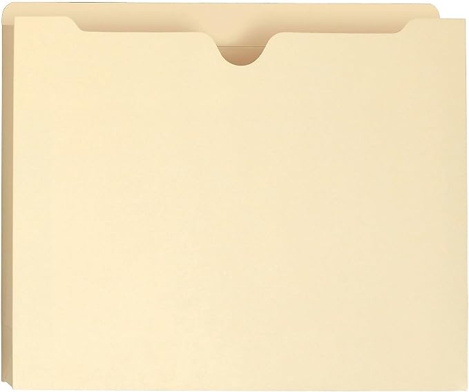 Smead File Jacket, Reinforced Straight-Cut Tab, 1-1/2" Expansion, Letter Size by SMEAD