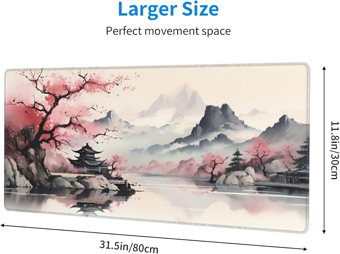 Gaming Mouse Pad Desk Pad, Extended Big Mouse Pad, 31.5x11.8 Inch Long Computer - Image 2