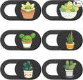 6Pcs Webcam Camera Covers Phone Camera Cover Slide Plants Pattern Privacy by PRESSINART