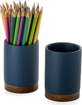 Pen Holder for Desk, Ceramic Pencil Organizer & Makeup Brush Holder, Office by Officepal