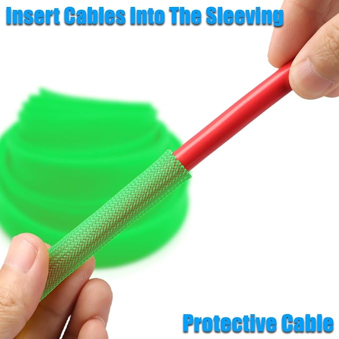 25ft PET Expandable Braided Cable Sleeve 3/8inch Pet Braided Cable Sleeve - Image 4