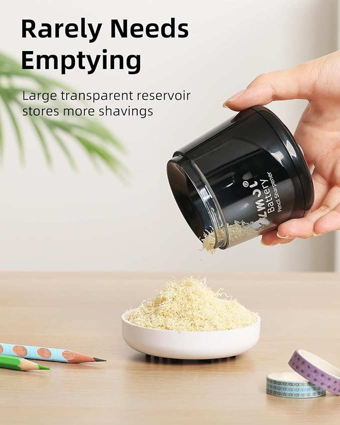 ZMOL Battery Powered Electric Pencil Sharpener, Small Battery Operated Colored - Image 7
