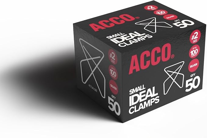 ACCO Ideal Butterfly Paper Clamps, Steel Wire, Small 1.5 Inch Size, 100 Sheet - Image 3
