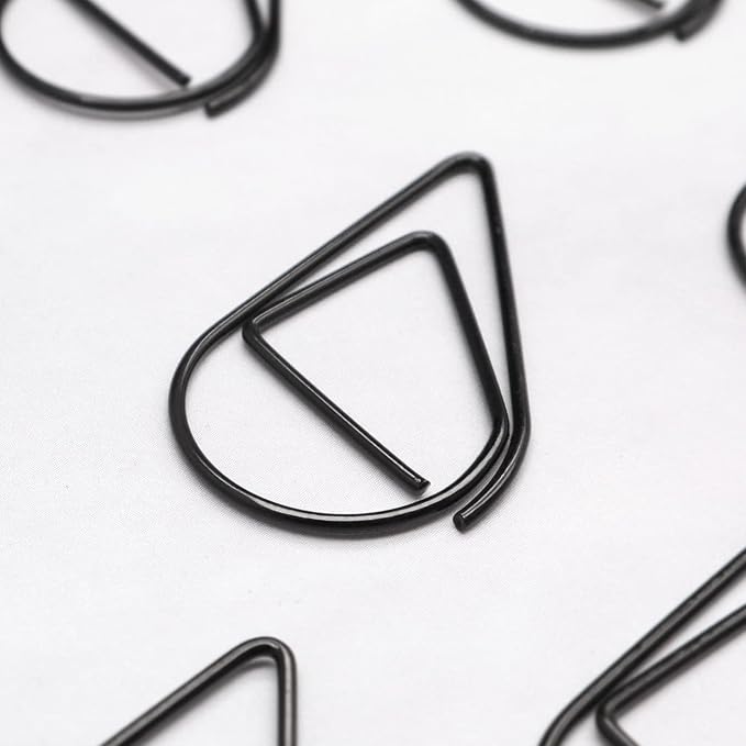 DEEDYGO 250 PCS Black Paper Clips Teardrop Paperclips, 1 Inch | Stainless Steel - Image 4