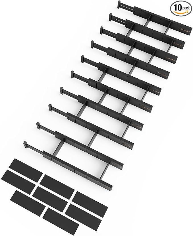 SpaceAid Bamboo Drawer Dividers by SpaceAid
