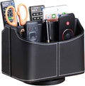 Remote Control Holder 360 Degrees Rotatable Desk Stationery Supply Organizer PU by PUSU