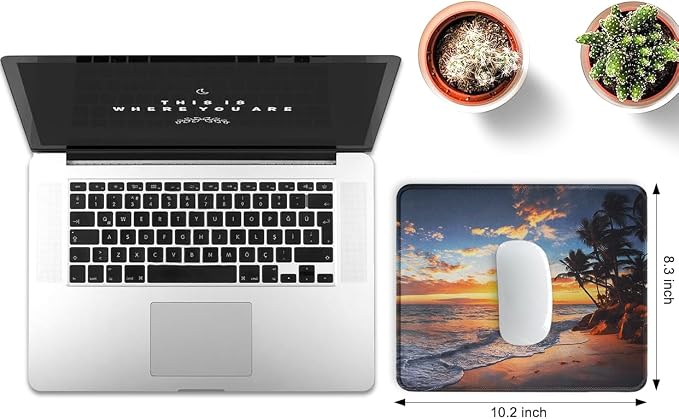 JIKIOU 3 Pack Mouse Pad with Stitched Edge, Portable Size-10.2x8.3in Sunset | - Image 2