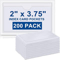 Outus 200 Pack 2.48 x 4.06 Inch Self Adhesive Label Pockets Bulk Plastic Labels by Outus
