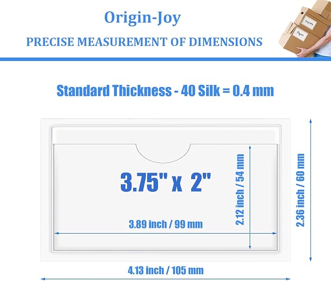 Origin-Joy 35 PCS Self Adhesive Index Card Pockets - Image 2