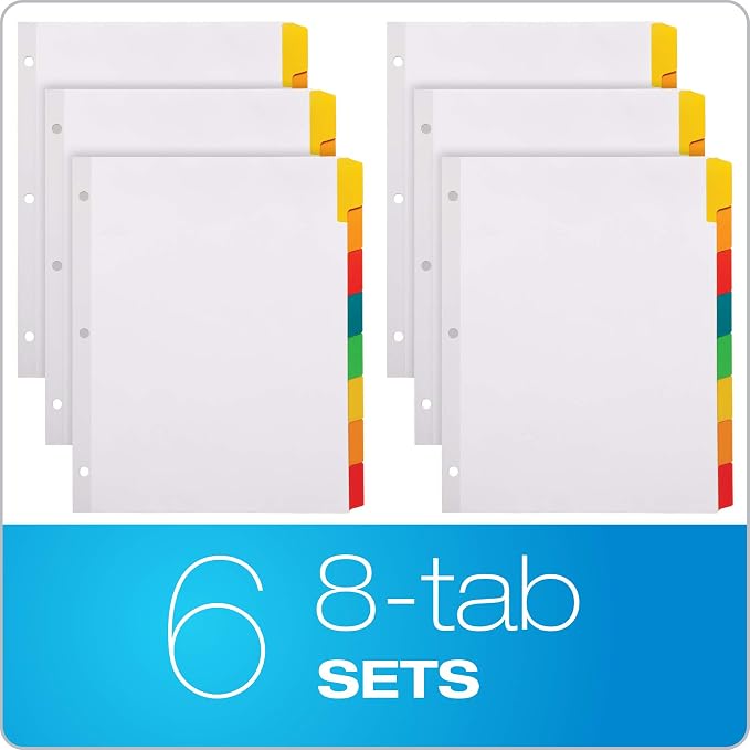 Oxford Write and Erase Binder Dividers, Durable Tabs - Image 3