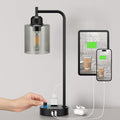 Industrial Bedside Desk Lamps for Bedroom by Innqoo
