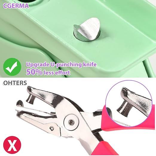 Single Hole Puncher, 3 Pack ， 1/4" Hole, 50% Labor Savings, Heavy Duty Metal - Image 4