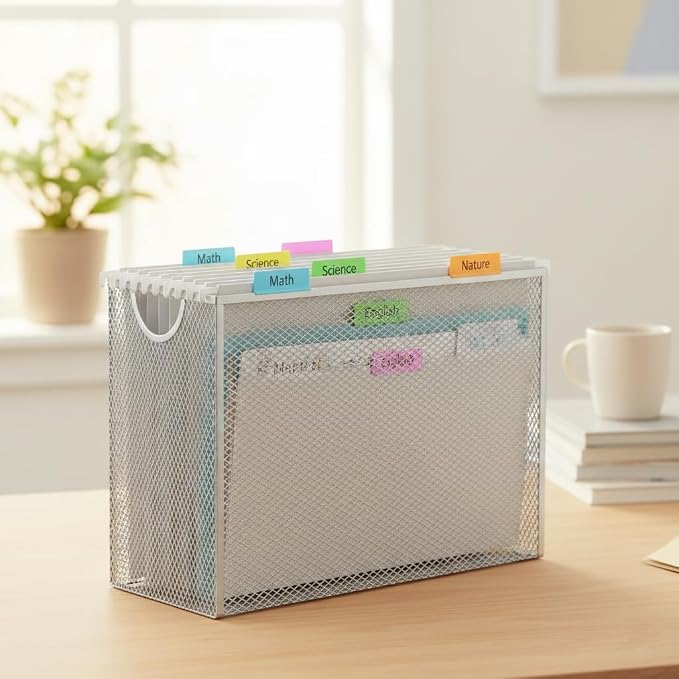Hanging File Organizer, Letter-Size File Holder Filing Box - Image 6