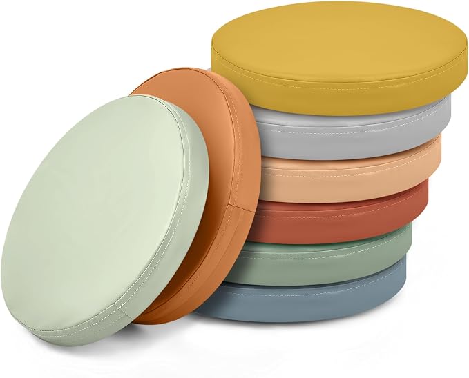 Juexica 8 Pcs Extra Thick Flexible Seating Floor Cushions Assorted Colored by Juexica