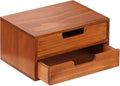 Double Drawer Desktop Storage Organizer in a Modern Wood Design 2-Drawer by PrimoSupply