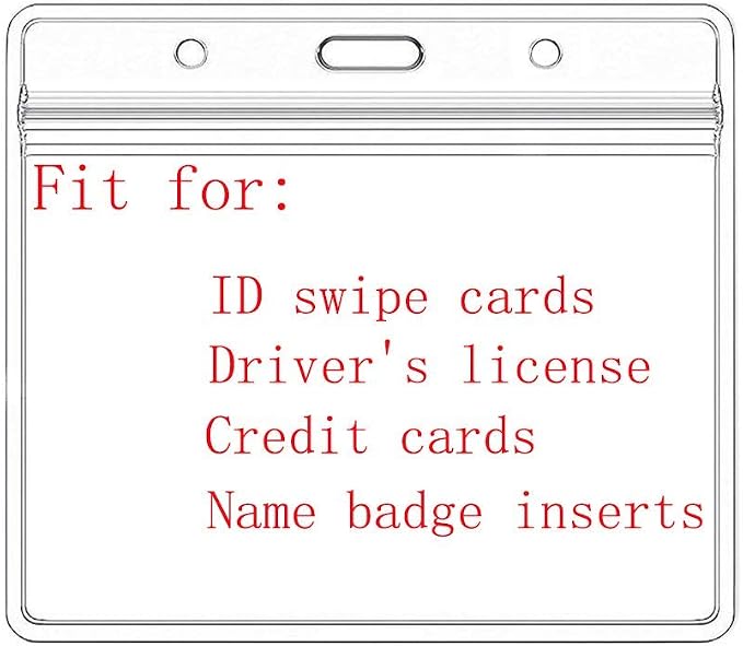 15 Packs Extra Thick Horizontal ID Card Name Tag Badge Holder - Image 4