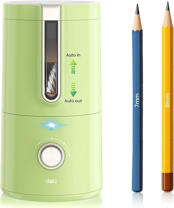 deli Electric Pencil Sharpener, Fully Automatic Pencil Sharpener by delioffice